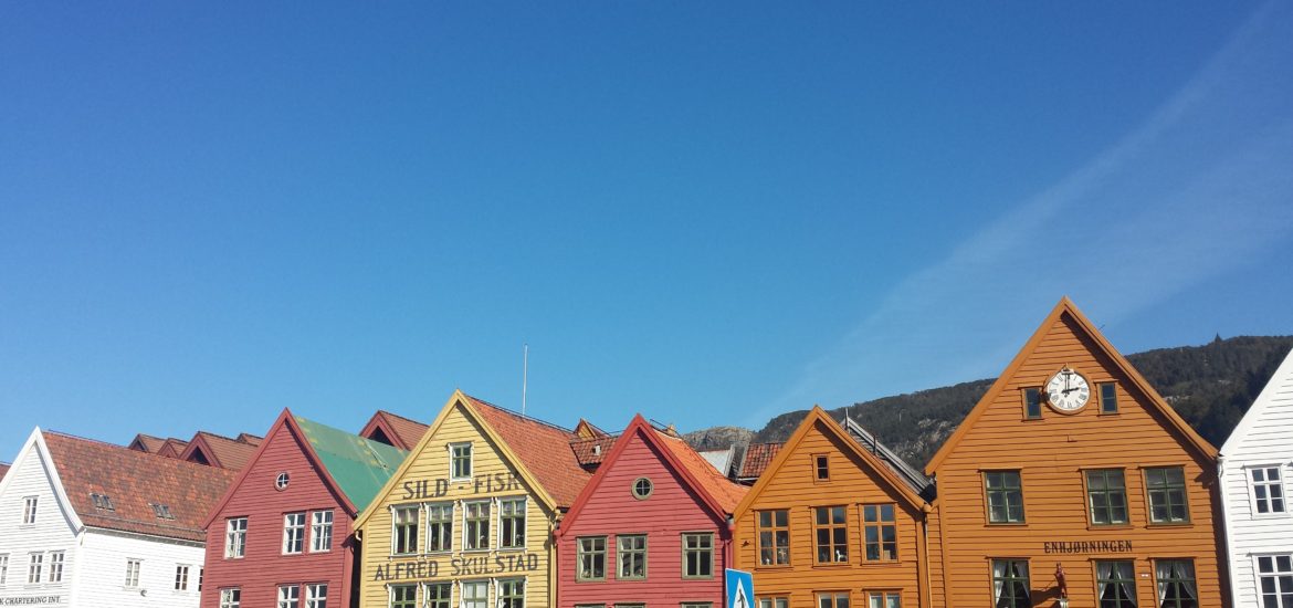 Exploring the tiny streets of Bergen, Norway